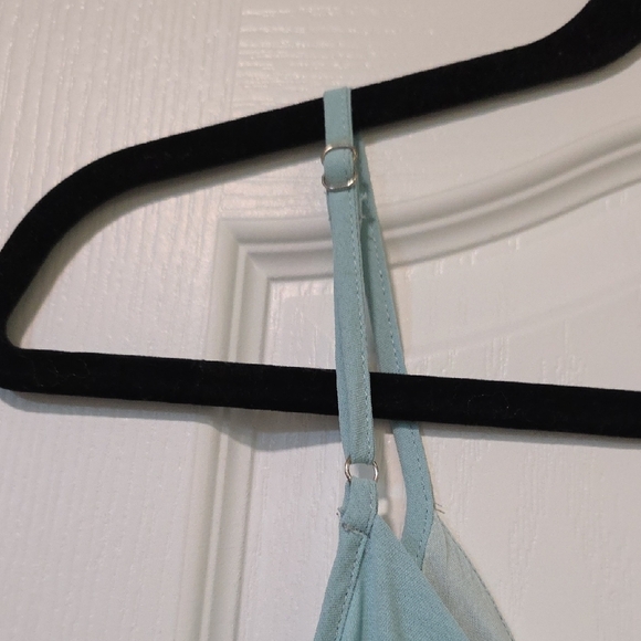 Light Blue Button-Front Midi Dress - Picture 4 of 6